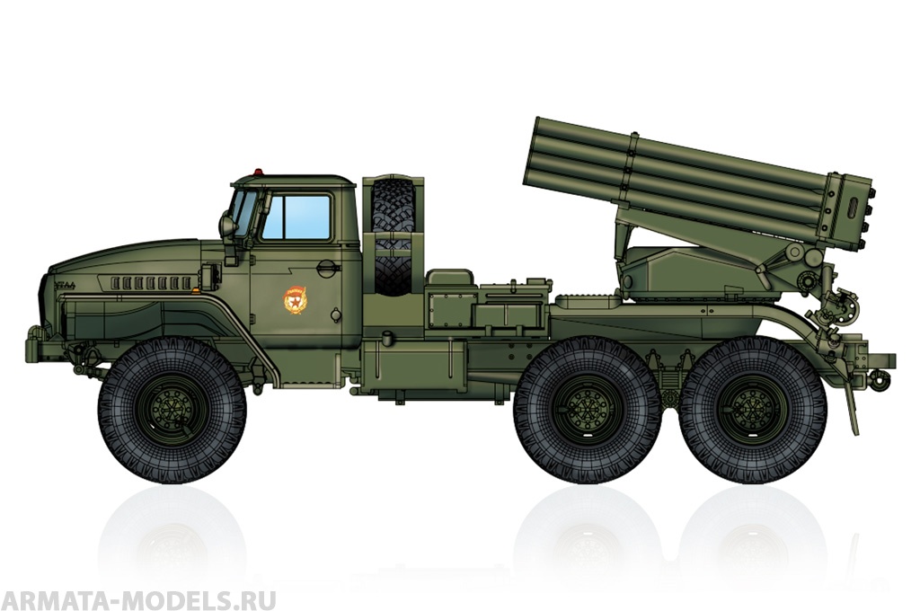 82931 РСЗО  Russian BM-21 Grad Multiple Rocket Launcher Hobby Boss