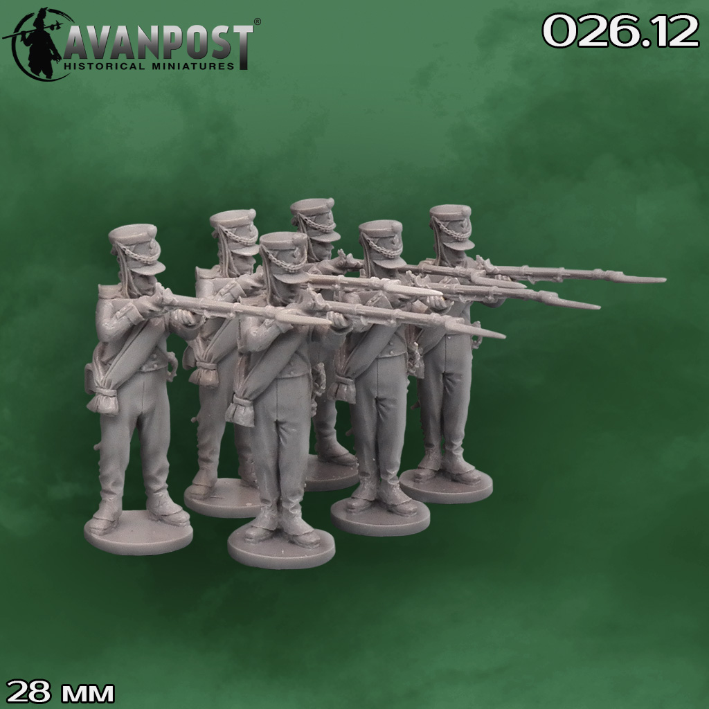 026.12АП Фигуры Русская тяжёлая пехота: мушкетерская рота Аванпост