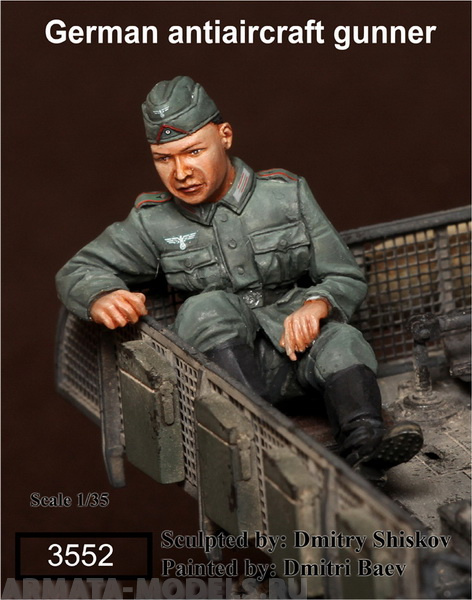 3552SOGA German antiaircraft gunner SOGA Miniatures