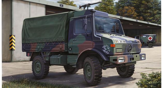 03082 Военный автомобиль Унимог (Lkw 2t tmilgl) Revell