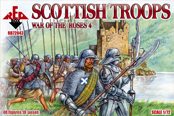 RB72043 Фигуры War of the Roses 4. Scottish troops  Red Box