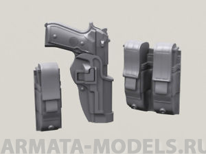 LF3D025 Beretta 92F in Blackhawk Serpa Holster w/Mag Pouches set