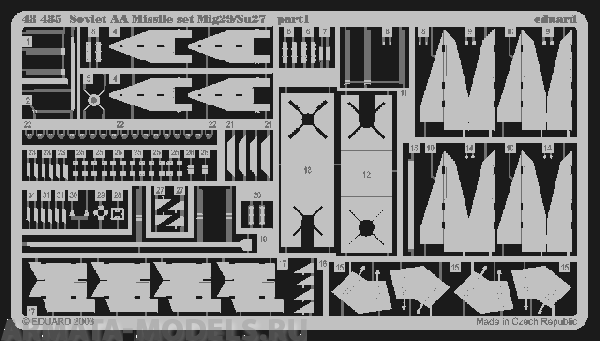 48435ED Soviet AA Missile set MiG-29/Su-27 1/48