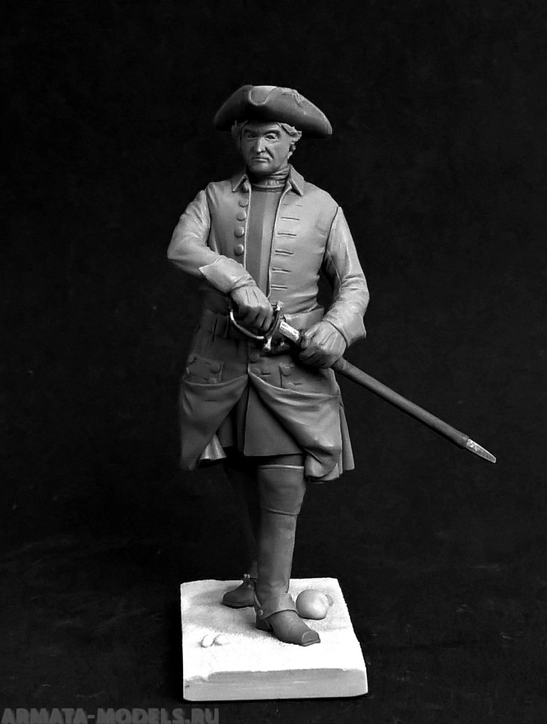 CHM-54239. Шведский кавалерийский офицер, 1710-е годы. 54 мм. Материал - смола. Chronos Miniatures