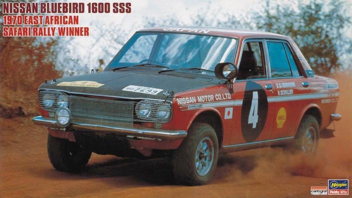 21266 Автомобиль SSAN BLUEBIRD 1600 SSS 1970 EAST AFRICAN SAFARI RALLY WINNER (HASEGAWA) 1/24