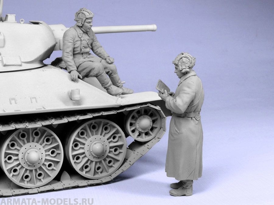 Т-35045 Советские офицеры танкисты (зима 1941-42 гг) (2) Tank