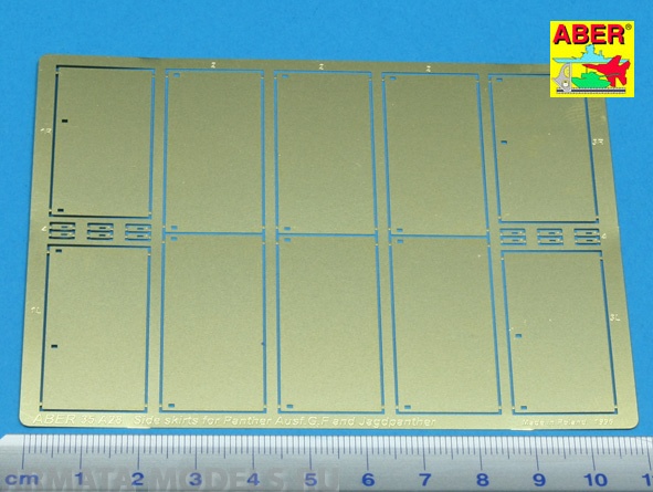 ABR-35-A28  Дополнения для  Side skirts for Panther Ausf.G, Jagdpanther для Tamiya, Italeri 1/35