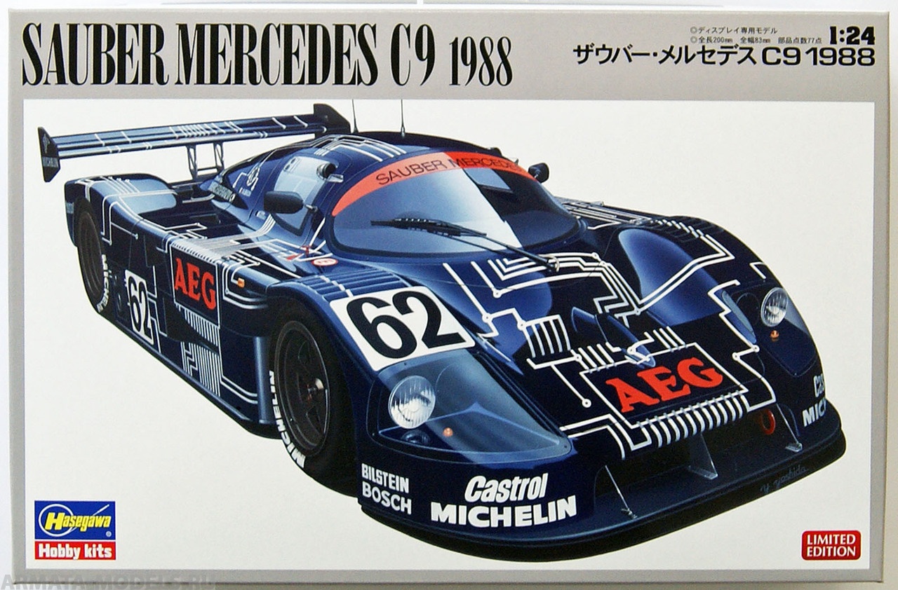 20273 Автомобиль Sauber Mercedes C9 1988 Hasegawa