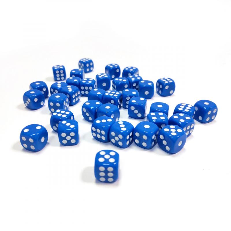 1139 Набор из 36 кубиков D6 (синий)