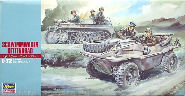 31113  Автомобиль SCHWIMMWAGEN / KETTENKRAD Hasegawa