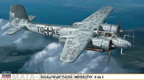 00989 Самолет FW Ta-154 Hasegawa