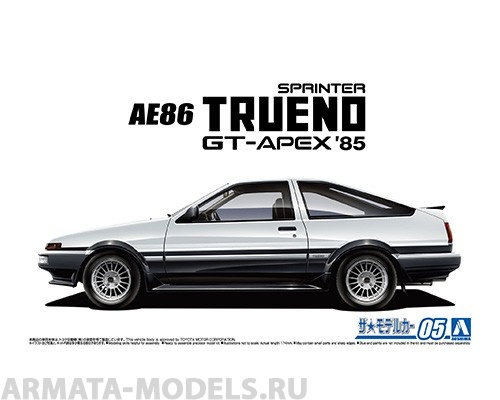 06141 Toyota Sprinter Trueno AE86 '85 Aoshima