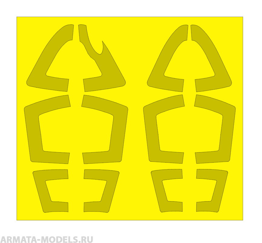 AM48130 Маска окрасочная для остекления двухсторонняя Су-27, 1/48 