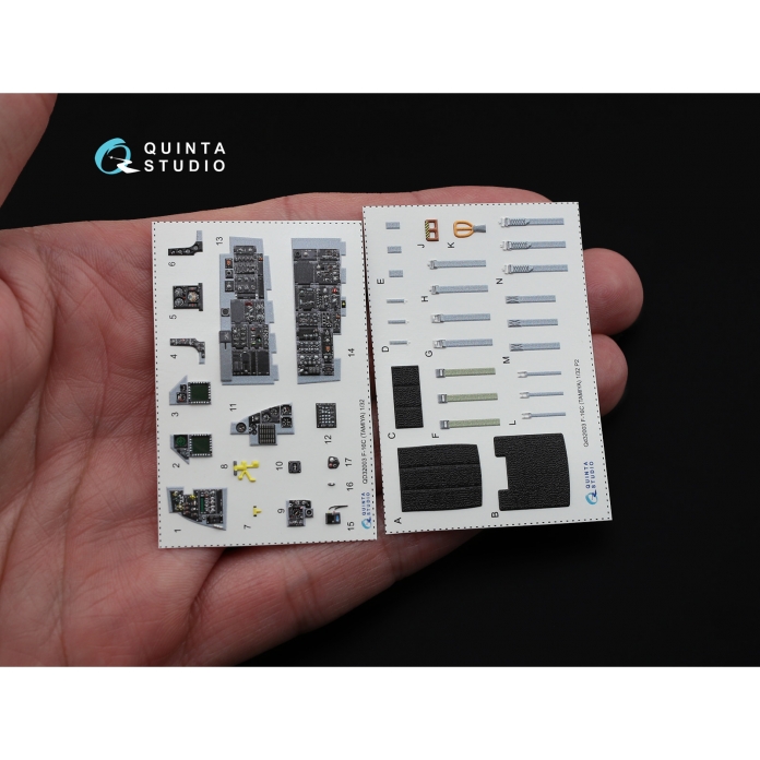 QD32003 1:32 3D Декаль интерьера кабины  F-16C (для модели Tamiya)
