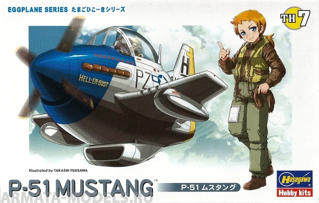 60117 Модель самолета  EGG PLANE P-51 MUSTANG Hasegawa