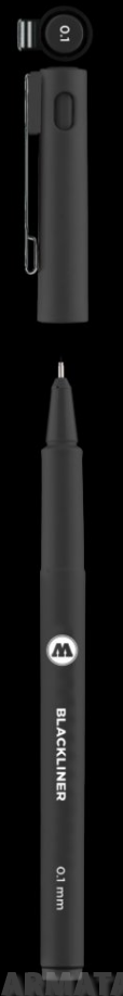 703202 Маркер MOLOTOW Blackliner 0,1мм