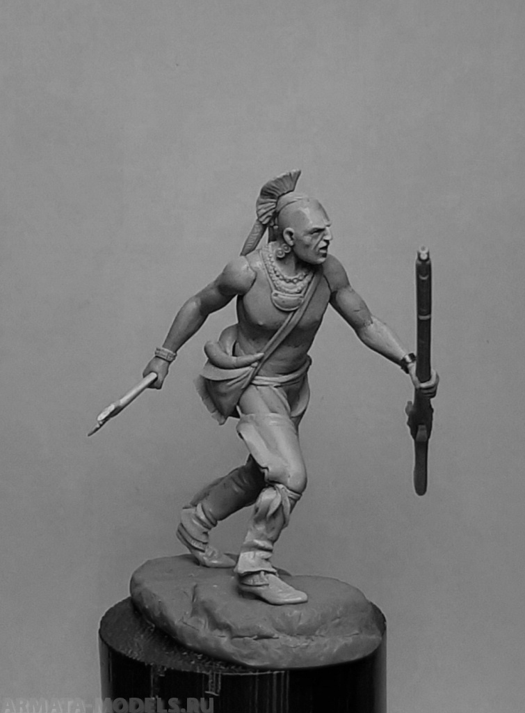CHM-54318. Ирокез (№5), 1750-60 гг. Материал - смола. Chronos Miniatures