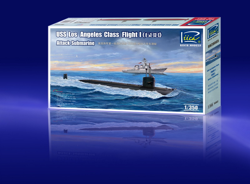 RN28005 Подлодка USS Los Angeles (SSN-688, Class Flight I/688) Riich Models