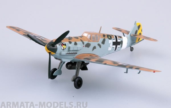 37279EM Самолет Мессершмитт BF-109Е-4/TroP 1/JG27 Марсель Easy Model