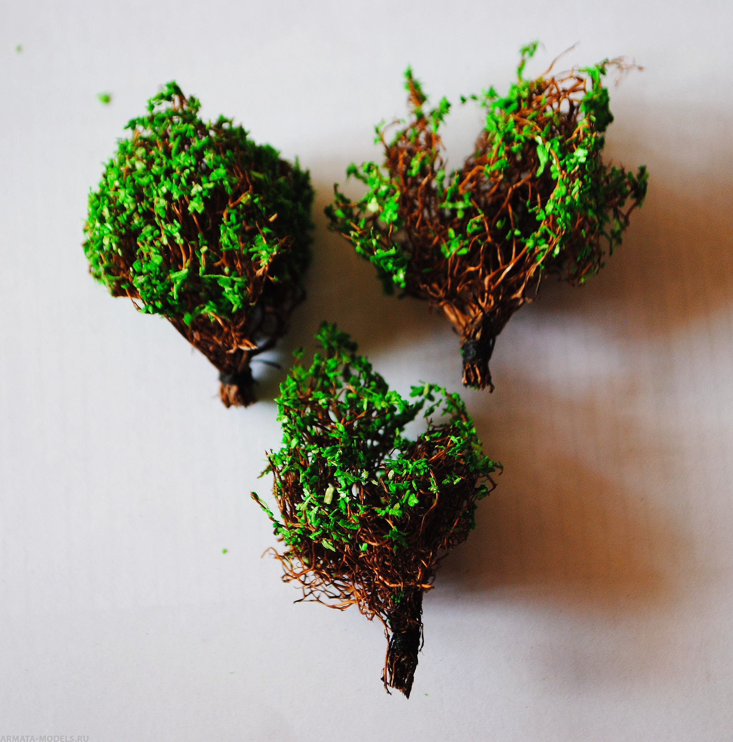 35020/1 Кусты лето 5шт. Вар 1 (зеленые)