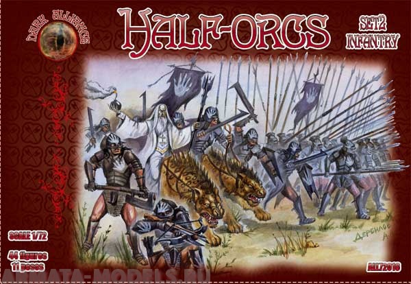 ALL72016 Фигуры Half-orcs set 2 1/72 Dark Alliance