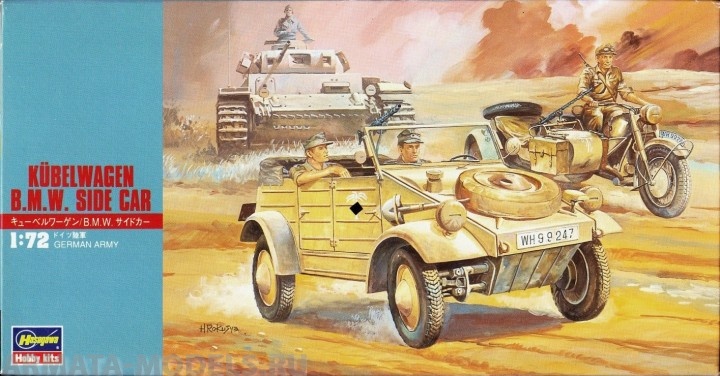 31112  Автомобиль KUBELWAGEN / B.M.W SIDE CAR Hasegawa