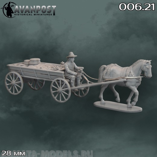 006.21 Деревенская телега, XVII в Аванпост