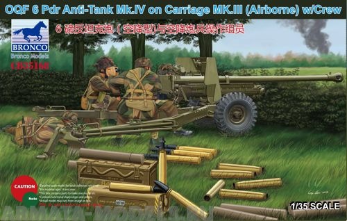 CB35168  OQF 6 Pdr Anti-Tank Gun Mk.IV on Carriage Mk.III (Airborne) with Crew Bronco Models