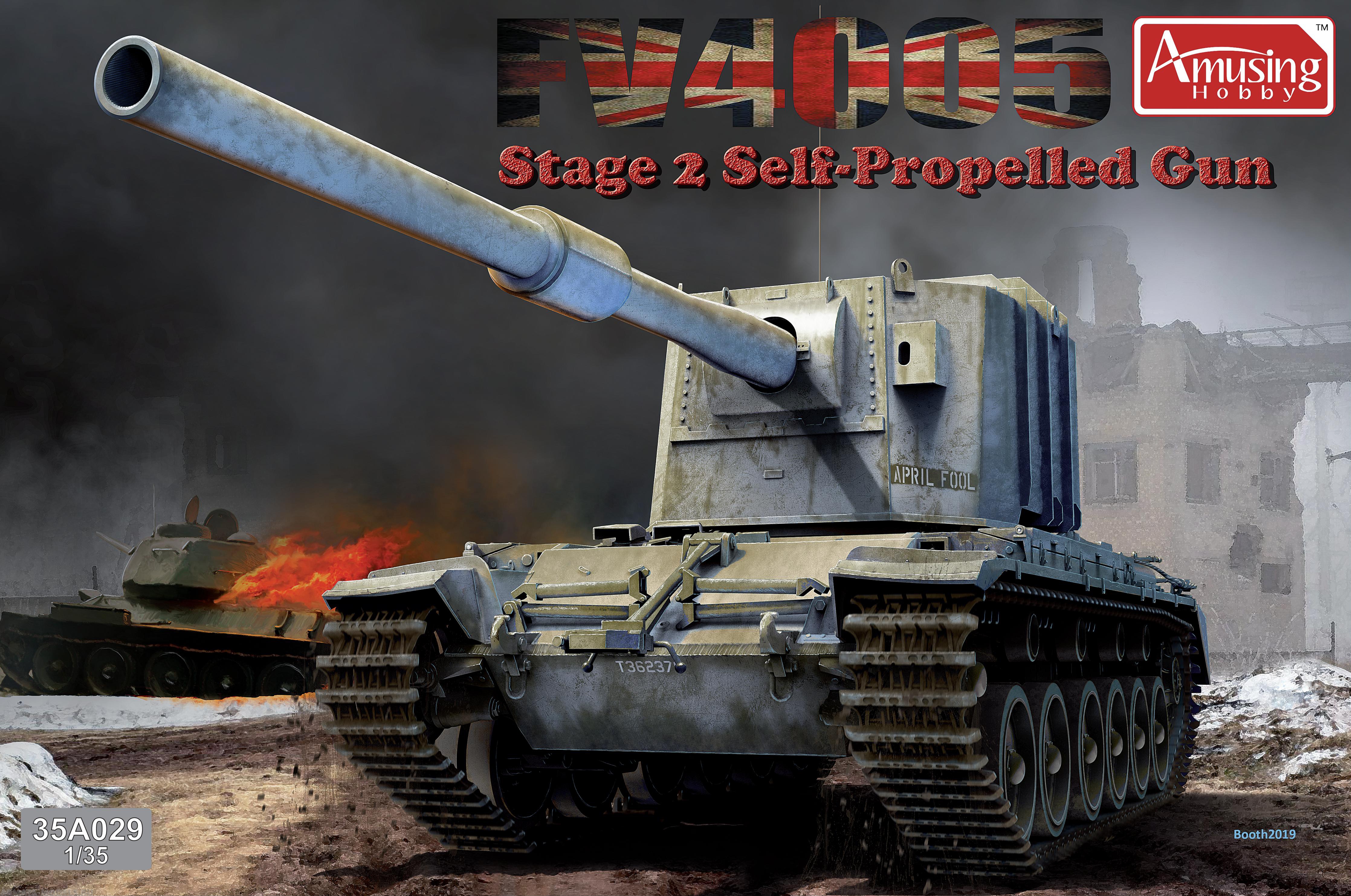 AH35A029 Британская противотанковая САУ FV4005 Stage 2 Self-propelled Gun Amusing Hobby
