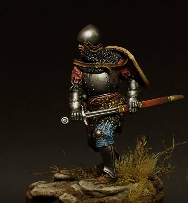 75-011TIN European Knight the end of the XIV century TinBerlin