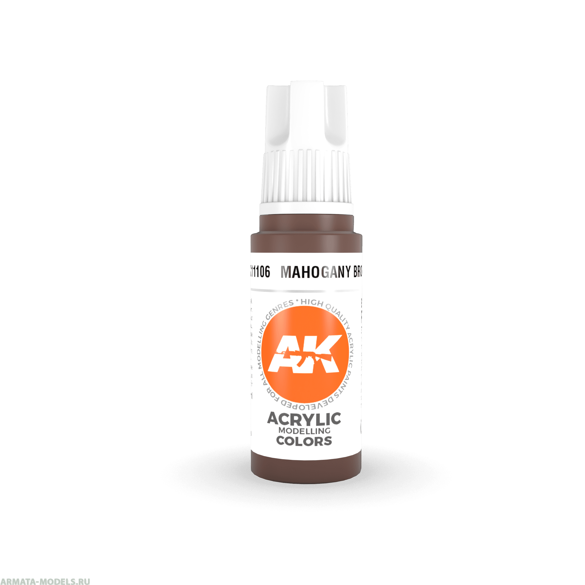 AK11106 Краска акриловая Mahogany Brown 17ml