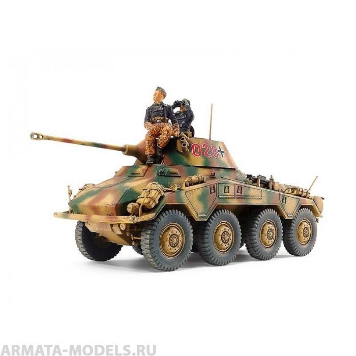 37018  немецкий бронетранспортер Sd.Kfz.234/2 Puma, с двумя фигурами Tamiya