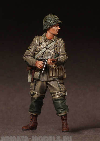 3543SOGA Sergeant 82st Airborne, WW II  in battle. WW II SOGA Miniatures
