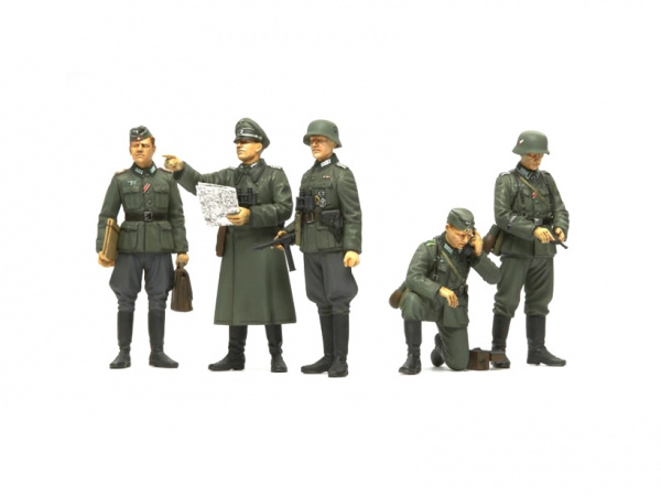 35293T Немецкие пехотинцы (5 фигур, с МР-40, MG-34,  MG-42, французская кампания) Tamiya