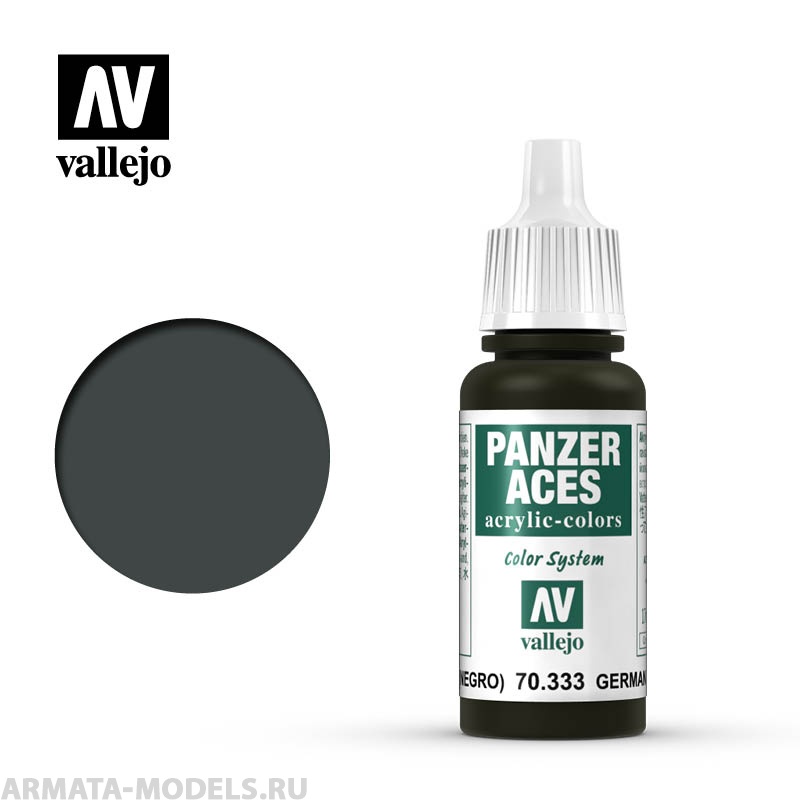 V-70333 Краска Panzer Aces Немецкий TKCR, черный б.17мл