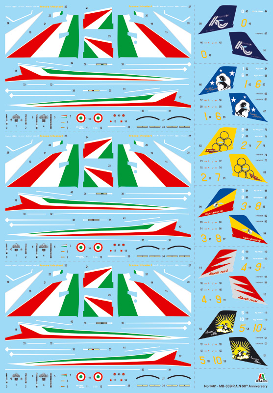 1461ИТ Самолет  AERMACCHI  МВ-339 (10013160/011122/3526709, ИТАЛИЯ) Italeri