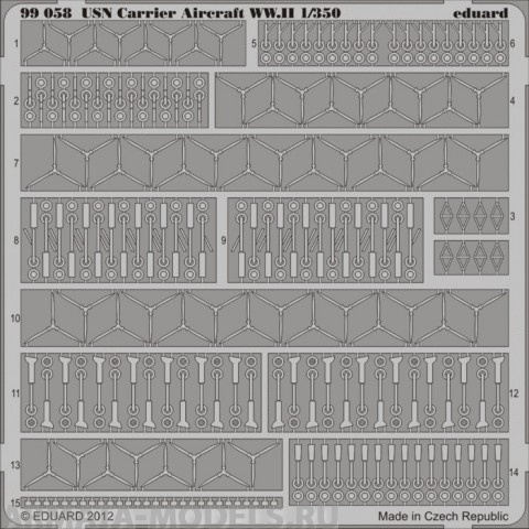 99058 Фототравление для модели корабля USN Aircraft accessories WWII