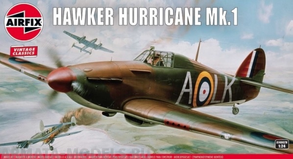 A14002V Сборная модель истребителя  Hawker Hurricane Mk.1 Airfix