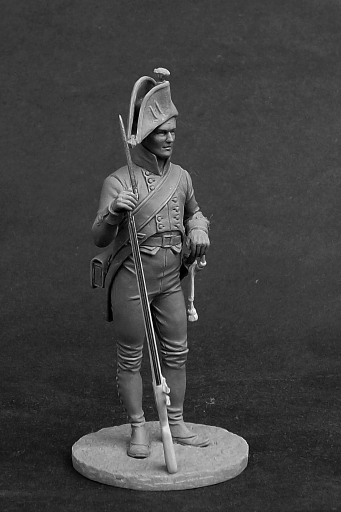 CHM-54216. Мушкетер пехотных полков, Пруссия 1800-07 гг. 54 мм. Материал - смола. Chronos Miniatures