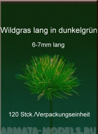 GL011 Grass Tufts - dark green, different grass sizes (2-7mm) and colouring in each tuft, 120 tufts