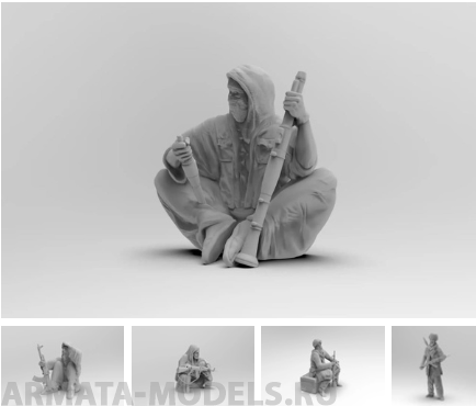 НЕ-35026 Фигурки 3д "Афганцы" 5 шт. Hobby Expert