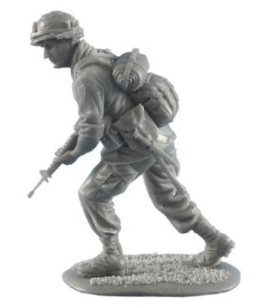 FL35044 US 25th Infantry Division Advancing with M-16 First Legion