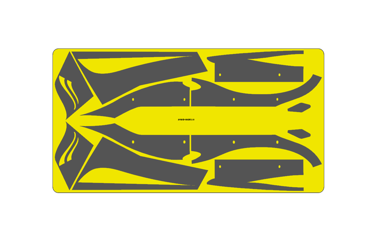 AM144118 Маска окрасочная выкраски красной ливреи Ту-204 Red Wings