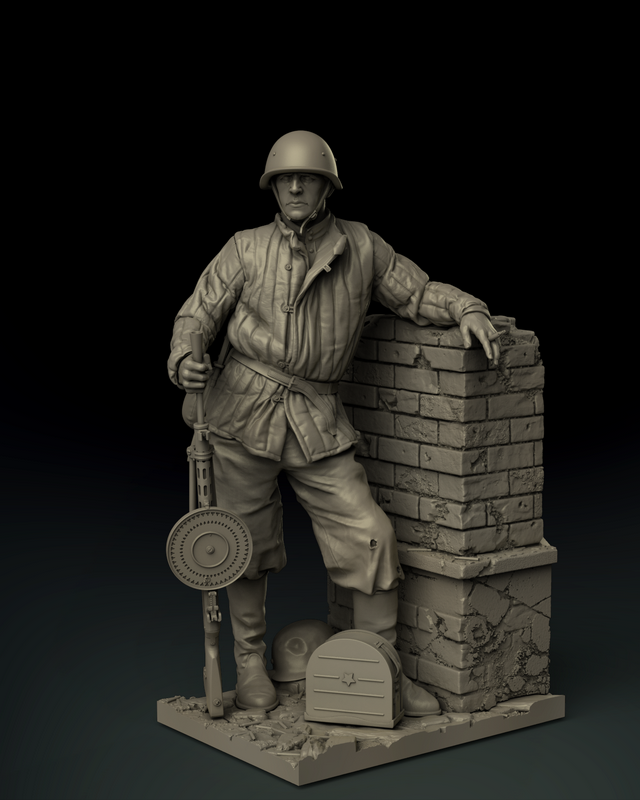 3009SOGA Пулемётчик РККА.1943-45г. SOGA Miniatures