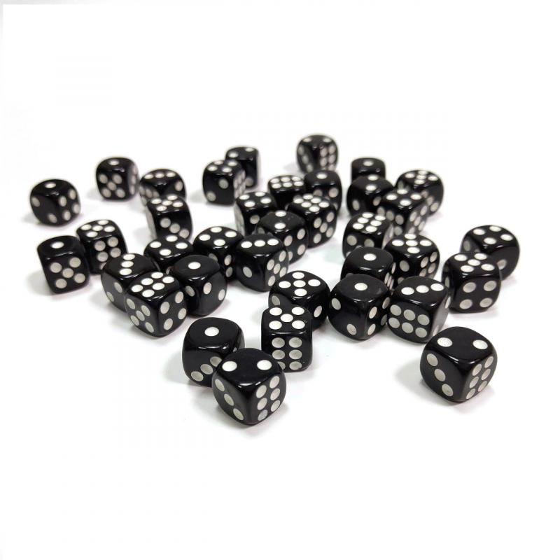 1134 Набор из 36 кубиков D6 (черный)