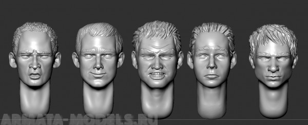 ARM356055 Головы (с волосами) №12 ARMOR35