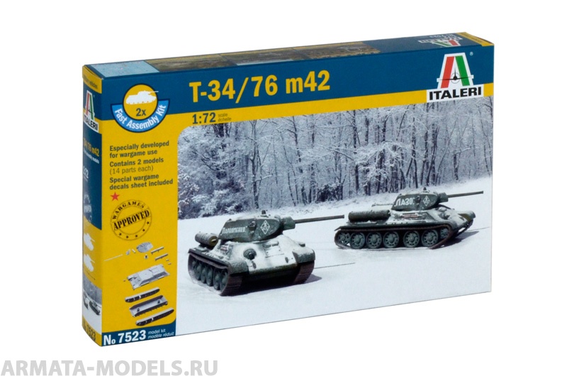 7523ИТ ТАНК T34/76 Mod.42 Italeri