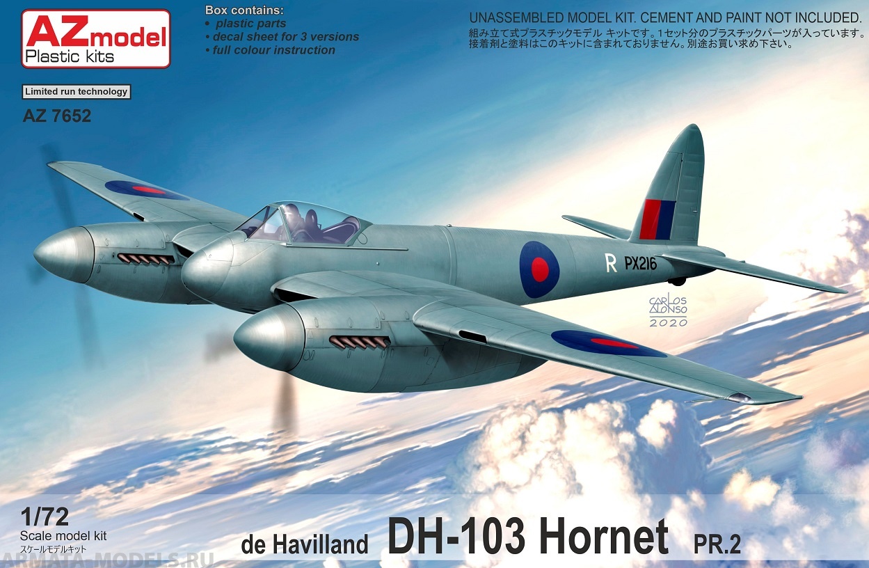 AZ7652 DH-103 Hornet PR.2 AZmodel Plastic kits