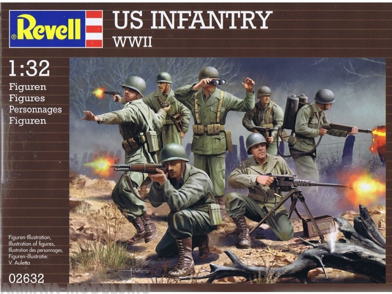 02632 Фигуры Американская пехота, 2-я МВ Revell