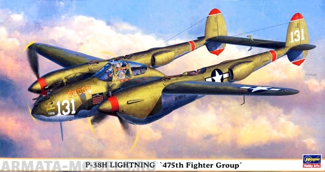 09523 Самолет P-38H Lightning Hasegawa